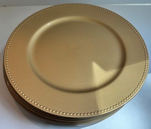 Gold Beaded-Edge Chargers
