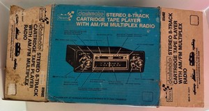 Sears Dashmate Stereo 8-Track Player NIB & Cartridge Collection Mixed Lot