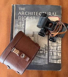 Vintage Renox 6x25 Binoculars, Case & Architectural Digest