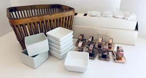 Pottery Barn Maxfield Hotel Silver-Plated Napkin Rings (Lot of 12) & Dipping Sauce Bowls