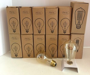 NEW Wing Tai ST64 E26 Vintage-Style Edison Bulbs 40W (Lot of 12)