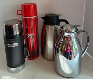 Vintage Thermos, Aladdin Stanley & Pyrex Beverage Servers Mixed Lot - 4 Pieces