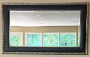 Large Ornate Gold-Frame Wall Mirror - 42 X 72 in