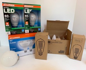 Mixed Lot - Sylvania & Wing Tai LED Light Bulbs, 2 Sylvania Boxes