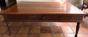 Animal Head Accented Wood Coffee Table - 72 X 47 X 26 in