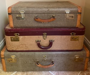 Vintage Suitcase Set - Ziegler Luggage & Matching Cases (Lot of 3)