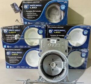 Lithonia 5in LED Downlight Kits & Halo Remodel Housing Mixed Lot