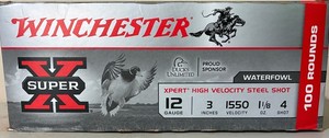 Winchester Super X Xpert 12 Gauge Steel Shot #4 (Lot of 4)