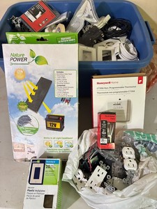 Nature Power Solar Panel Kit, Honeywell Thermostats & Electrical Supplies Mixed Lot
