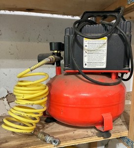 Ironton Portable Air Compressor With Coiled Air Hose