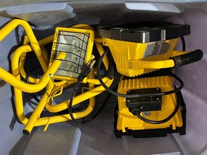Yellow Portable Work Spotlights (Lot of 3)