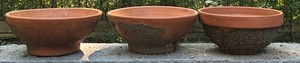 Terracotta Planters With Weathered Patina (Lot of 3)