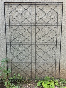 Decorative Black Metal Quatrefoil Garden Trellis #1