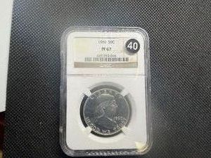1960 Proof Franklin Silver Half Dollar NGC PF67 - NGC Price Guide is $90.00