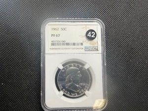 1962 Proof Franklin Silver Half Dollar NGC PF67 - NGC Price Guide is $70.00