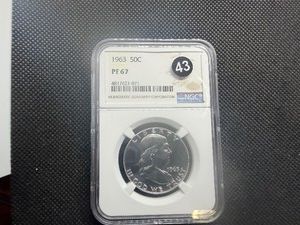 1963 Proof Franklin Silver Half Dollar NGC PF67 - NGC Price Guide is $70.00