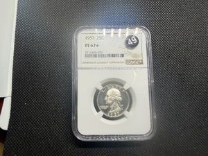 1957 Proof Washington Quarter NGC PF67 - NGC Price Guide is $31.00