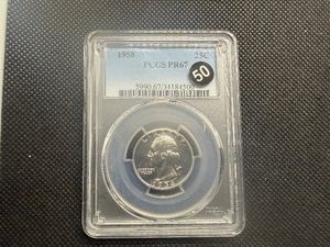 1958 Proof Washington Quarter PCGS PR67 - PCGS Price Guide is $32.00