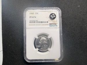 1960 Proof Washington Quarter NGC PF67 - NGC Price Guide is $31.00