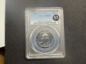 1961 Proof Washington Quarter PCGS PR67 - PCGS Price Guide is $25.00