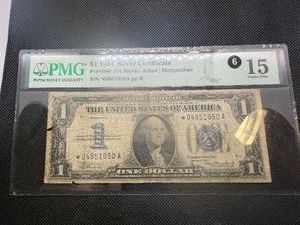 1934 $1.00 Star Silver Certificate  PMG Graded Choice Fine15