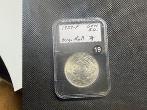 1924 Peace Silver Dollar Marked Gem BU Original Roll When Purchased
