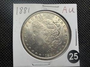 1881 Morgan Silver Dollar Marked AU When Purchased