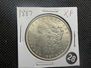 1887 Morgan Silver Dollar Marked XF When Purchased