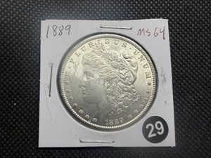1889 Morgan Silver Dollar Marked MS64 When Purchased