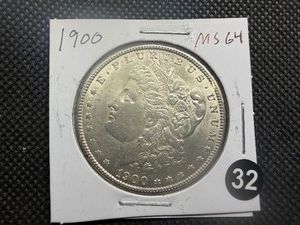 1900 Morgan Silver Dollar Marked MS64 When Purchased - Nice Mint Luster