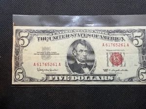 1963 Series Red Seal $5 Bill