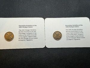 Two 1984 Olympic Games Friendship Medallions