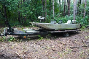 2003 Windmark 16 Aluminum Jon Boat with Custom Built Trailer