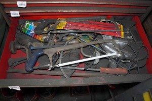 Contents of Drawer - Saws, Pry Bar
