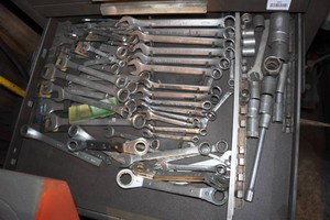 Contents of Drawer - Wrenches & Sockets