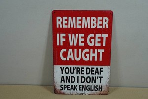 Vintage Style Metal Sign - Remember If We Get Caught