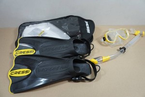 Cressi Adult Rondine Palau Fin Snorkel Set - Fin Size LXL