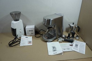 Breville Espresso Machine Baratza Encore ESP Coffee Grinder and Frother