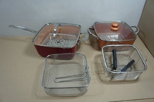 Copper Pots and Pans Chef Cookware Set