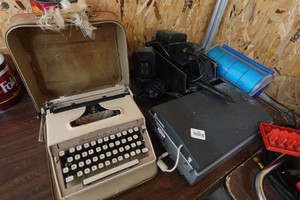 Vintage Typewriter, Printer, Romadex, and Life Smart Outlets