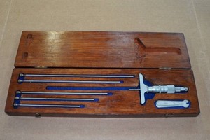 Vintage Scherr-Tumico 0-6 Depth Micrometer Set