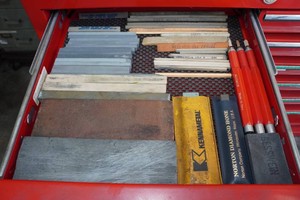 Contents of Drawer - Finishing Stones