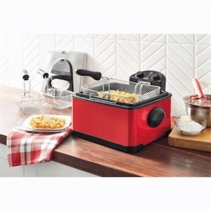 Ginnys 4-Quart Triple Basket Deep Fryer with Timer