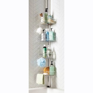 Adjustable Shower Pole Caddy - Chrome