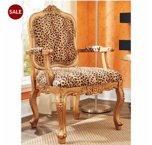 $179 Hand-Carved Leopard Accent Chair