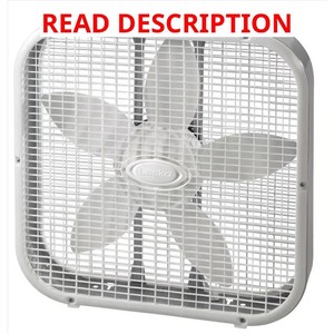 Lasko 21-34 in. H X 20 in. D 3 speed Box Fan