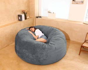 $30 Comfortable and Fluffy Round Storage Toy Bean Bag Cover (Without Filler), Suitable for Storing Stuffed Toys as Christmas, Thanksgiving, New YearGifts (DarkGray)