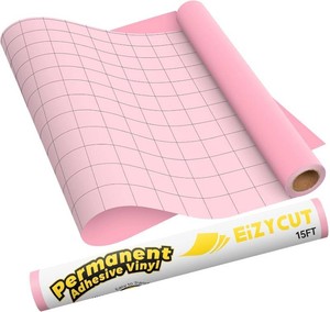 Permanent Adhesive Vinyl Roll - 12 x 15ft Matte Pink Sticker Vinyl for All Cutting Machines, for Signs, Decals, Home & DIY Projects