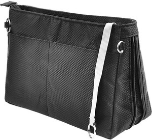 $22 Vercord Expandable Nylon Handbag Purse Organizer Insert Liner Shaper Bag in Bag Black XLarge