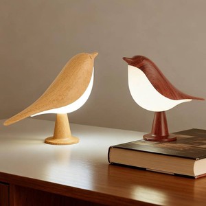 IFTHFOUR Bird Cordless Table Lamp, Small Cordless Bedside Lamp with 3 Color Temperature, Touch Sensor & Rechargeable Battery - Night Light for Kids, Bedroom, Bedside (LightDark)